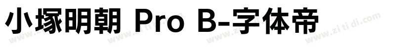 小塚明朝 Pro B字体转换